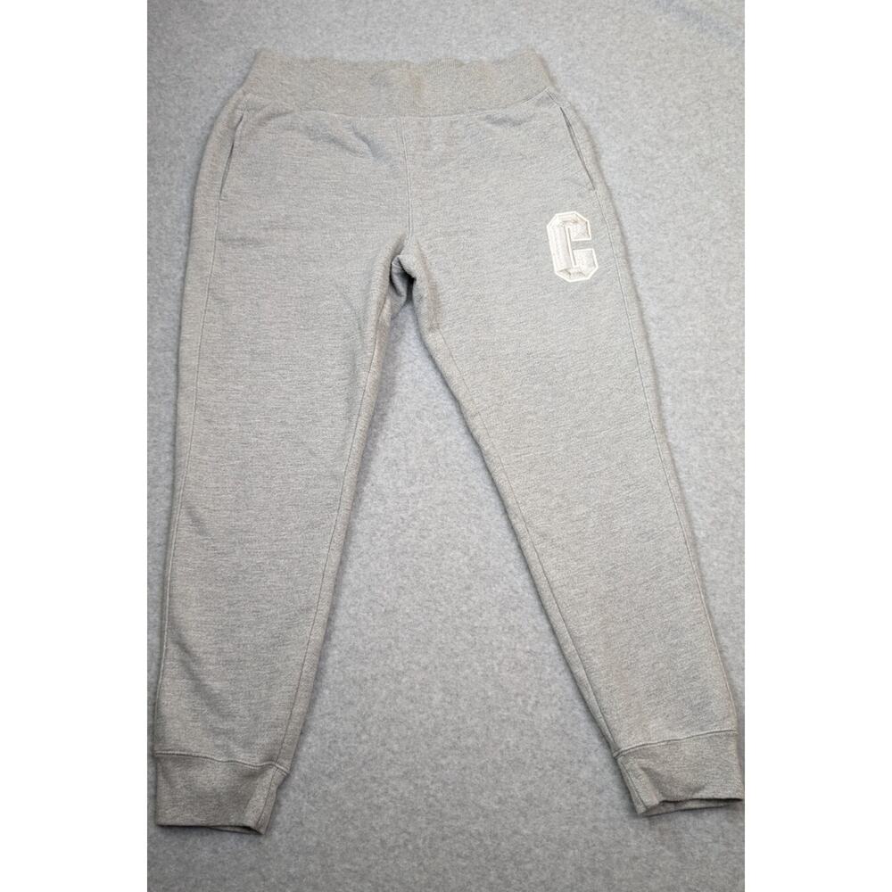 Champion Reverse Weave Joggers Mens LARGE Big C Gray Cotton Blend Sweatpants